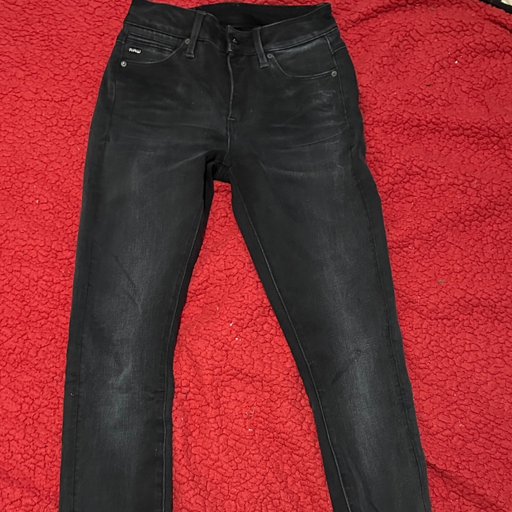 G-Star Shape Hight Super Skinny Black Denim Jeans